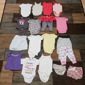 Baby girls size 6 months summer clothing bundle of 20